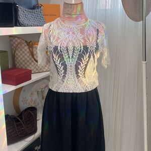 Zara Cream Lace Top Size M